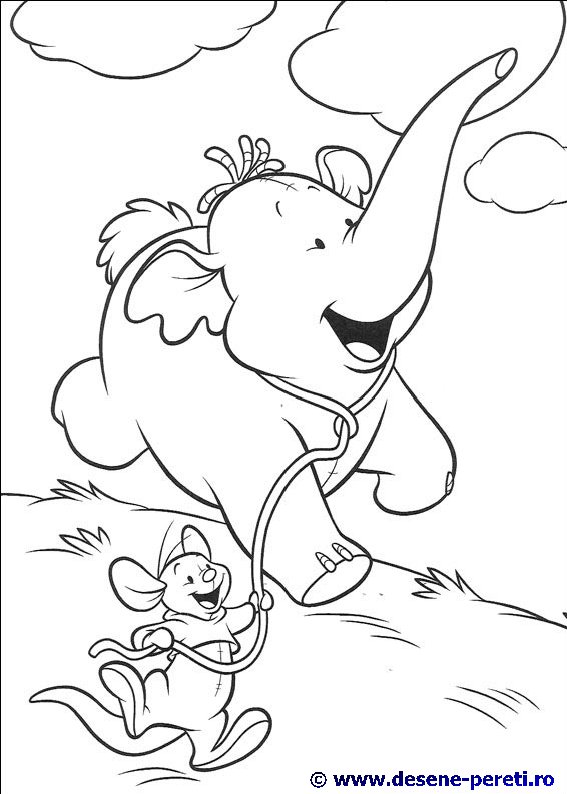 pooh heffalump desene colorat